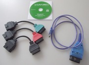 Interfejs VIAKEN VAG KKL Fiatecuscan  + adaptery typ 1, 2, 3