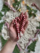 Lizaki choinkowe makrama boho candy cane święta