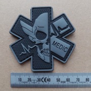 Naszywka Morale Patch- CZACHA MEDYK  -szara (rzep)