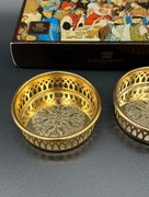 Scandia Guld podkładki vintage 24k złoto Szwecja 