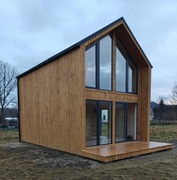 Dom 70 m2 Nowoczesna Stodoła, drewniany, letniskowy lub całoroczny