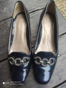 Van Dal czółenka mokasyny granat skróra 38