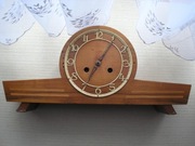 Stary zegar kominkowy PRL Metron + kluczyk