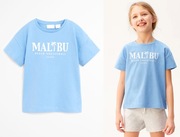 MANGO niebieska koszulka z bawełny organicznej 10 lat 140