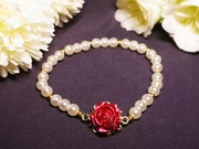 Bransoletka damska z różą