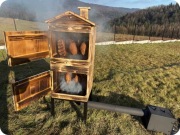 Wędzarnia Ogrodowa Drewniana Duża XXL Domowa Grill Tradycyjna Produkcja PL