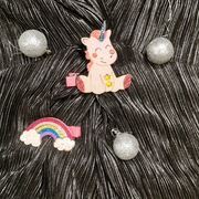 Brokatowe spinki do włosów 