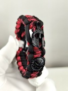 Bransoletka Męska Pleciona Sparta wiking wojownik survival hełm 21 cm