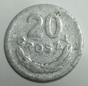 Moneta 20 groszy 1949 rok nie czyszczona 