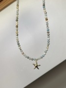 Amazonit wakacyjny letni naszyjnik korale handmade