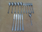 Zestaw sztućców Gerlach, PRL, rzadko spotykany wzór - 16 sztuk