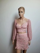 Różowy komplet floral Rozmiar S