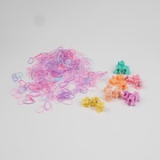 zestaw kolorowych gumek i spinek żabek dla dziewczynki Sinsay