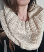 KOMIN biały SZALIK MERINO WOOL Sapphire Design 