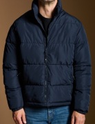 Męska granatowa kurtka pikowana