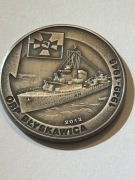 ORP Błyskawica. Fi 32 mm. Mosiądz srebrzony. Gyges
