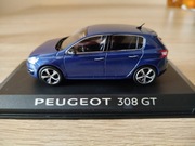 Bardzo unikatowy Norev Peugeot 308 GT Metallic Blue w skali 1/43