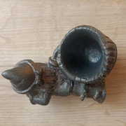 Mosiężna popielniczka -sztuka ludowa lata 80.