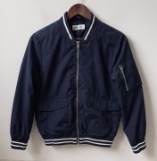 Kurtka chłopięca wiosenną bomberka H&M granat 128cm stan bdb