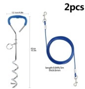 Mocna Spirala uziemiana ze smyczą 3M - do ogrodu, na wyjazd