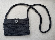 Torebka robiona na szydełku ze sznurka bawełnianego rękodzieło handmade