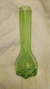 Stary szklany śliczny wazon zielony 