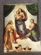 Znaczek pocztowy, blok, Madonna Sykstyńska