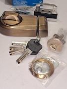 Zamek wierzchni  GERDA ZG200S 50/60mm mosiądz antyczny z wkładką bębenkową 