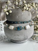 Zestaw bransoletek z kamieni naturalnych Apatyt Hematyt