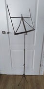 Pulpit na nuty stary stalowy XXw wysoki regulowany 