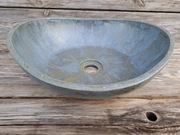 Umywalka nablatowa Nebbia- szara błękitna, efekt mrozu mgły