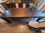 Duży Szeroki Stół rozkładany na 3m + 8 krzeseł
