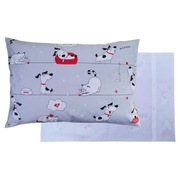 Poszewka 60x40 cm Kot z piłką i pies - Bawełna