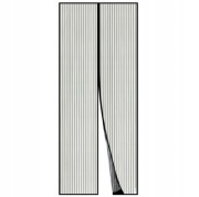 Moskitiera magnetyczna drzwi 100 x 210 cm Apalus Czarna