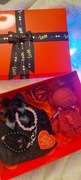 Walentynki prezent dla niej box prezentowy komplet bielizny  bransoletka 