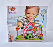 Drewniany labirynt edukacyjny gra przeplatanka koralikowa Farma Eichhorn