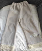 Ciepłe polarowe z futerkiem na dole spodenki dziewczęce na 98 cm