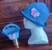 Szydelkowy komplet wielkanocny dla dziewczynki w wieku 4-7 