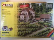 Winiarnia z magazynem i drzewkami winogron skala N model do sklejania