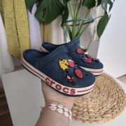 Crocs 33 34 J2 granatowe klapki chodaki mule sandały 