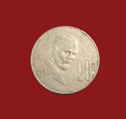 Moneta 20 centavo 1980, Meksyk