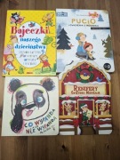 Zestaw 4 książek Pucio, Bajeczki, Co wypanda, Renifery