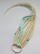 Dredy w gumce doczepy dredloki peruka warkoczyki zagęszczanie włosów treska