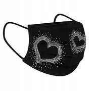 MASECZKI JEDNORAZ 3W CE CZARNA Z 2 SERCAMI