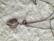 Srebrny 925 naszyjnik z sercem vintage retro 