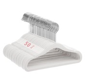 50 Sztuk Białe Wieszaki Dziecięce Welurowe Na Ubrania 