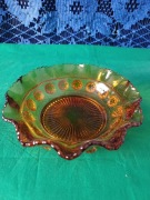 Stara miseczka szkoło kolorowe bursztynowe 