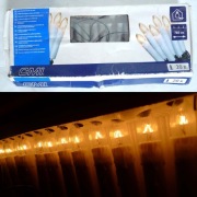 Lampki choinkowe CMI 20szt świeczki retro białe ciepłe