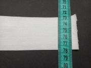 Guma biała dziana 50mm płaska taśma gumowa