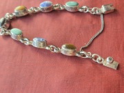 Srebrna bransoletka 925 Sterling z kamieniami naturalnymi